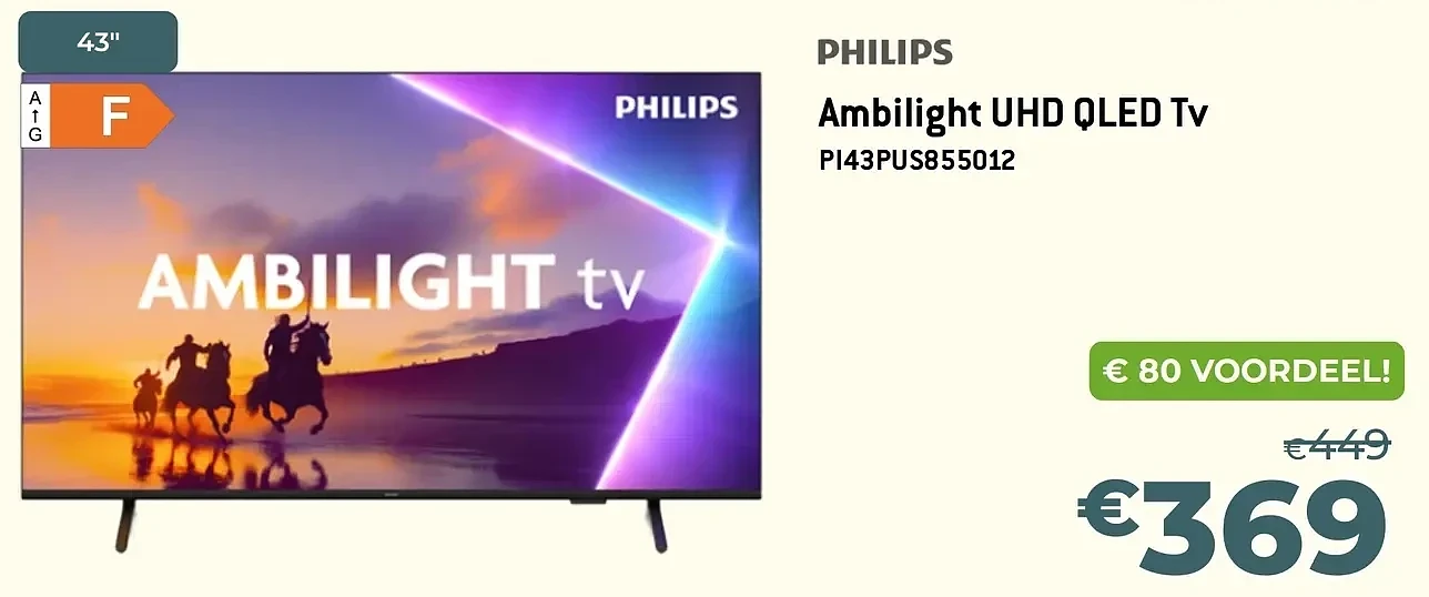 PHILIPS Ambilight UHD QLED Tv