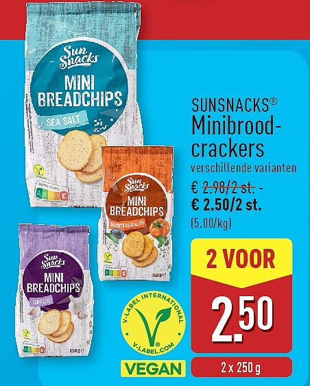 Minibrood crackers