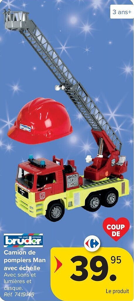 Camion de pompiers Man avec échelle