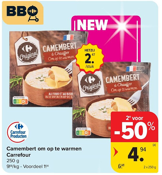 Camembert om op te warmen Carrefour
