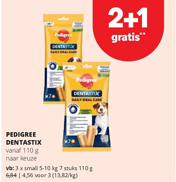 PEDIGREE DENTASTIX small 5-10 kg 7 stuks 110 g