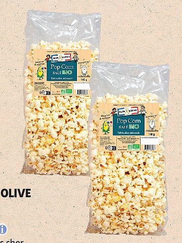 Pop corn salé bio