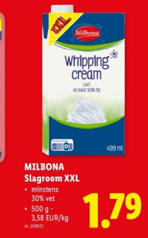 Slagroom XXL