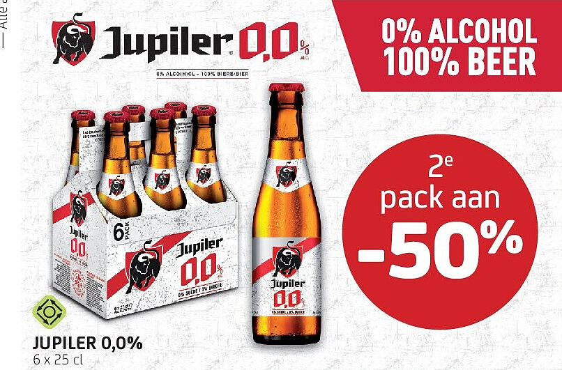 JUPILER 0,0% 6 x 25 cl