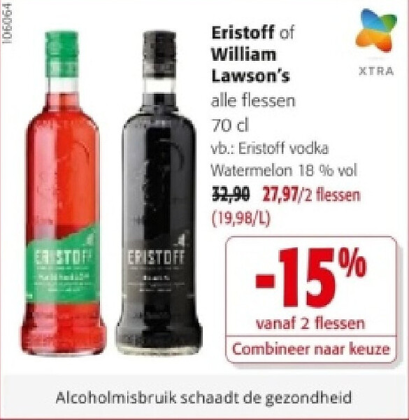 Eristoff vodka Watermelon 18 % vol