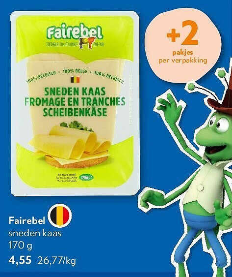 Fairebel sneden kaas 170 g