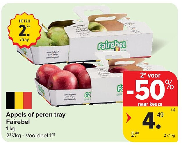 Appels of peren tray Fairebel