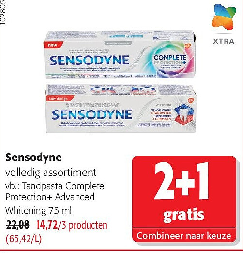 Sensodyne Tandpasta Complete Protection+ Advanced Whitening 75 ml