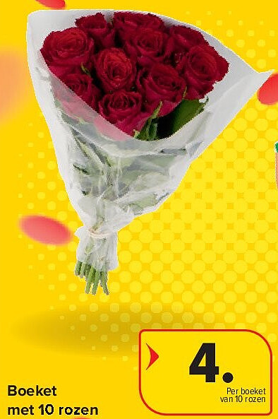 Boeket met 10 rozen