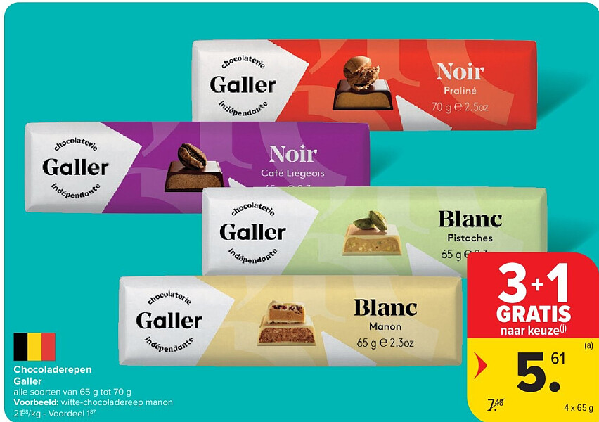 Chocoladerepen Galler