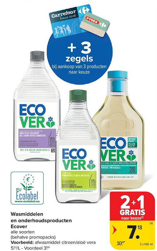 Wasmiddelen en onderhoudsproducten Ecover