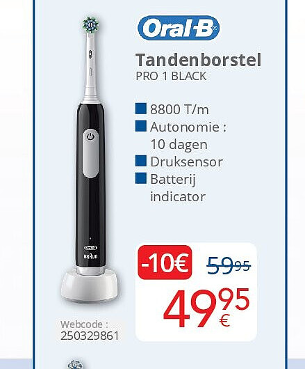 Tandenborstel PRO 1 BLACK