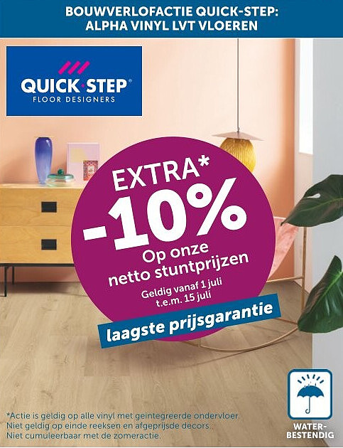 BOUWVERLOFACTIE QUICK-STEP: ALPHA VINYL LVT VLOEREN