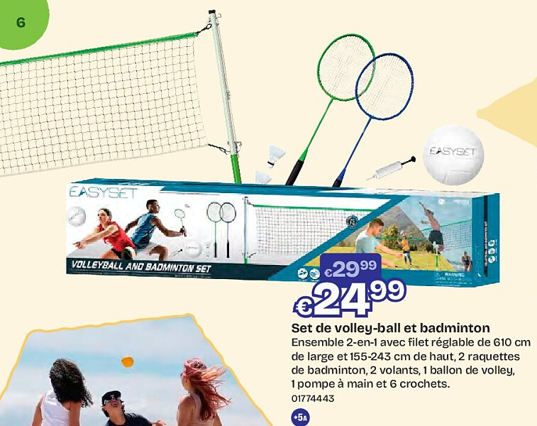 Set de volley-ball et badminton