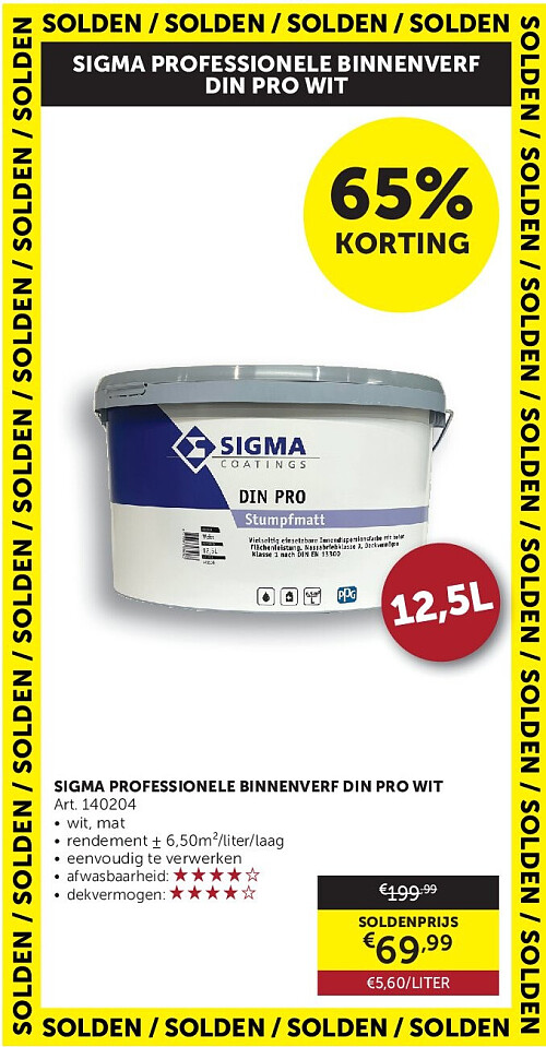 SIGMA PROFESSIONELE BINNENVERF DIN PRO WIT