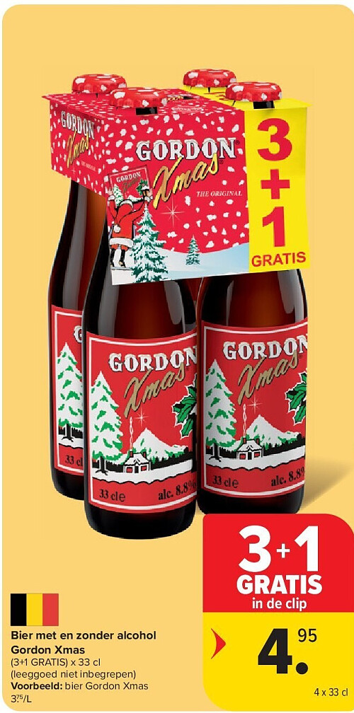 Bier met en zonder alcohol Gordon Xmas