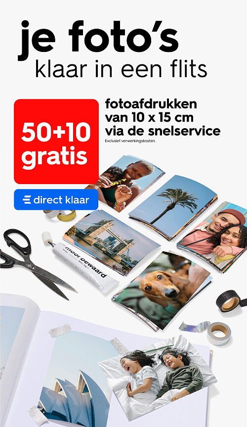 fotoafdrukken van 10 x 15 cm via de snelservice
