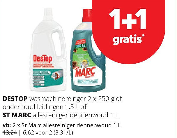 DESTOP wasmachinereinger 2 x 250 g