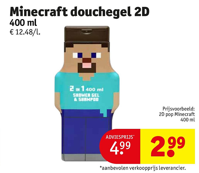 Minecraft douchegel 2D 400 ml