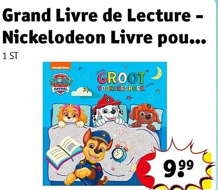 Grand Livre de Lecture - Nickelodeon Livre pou.
