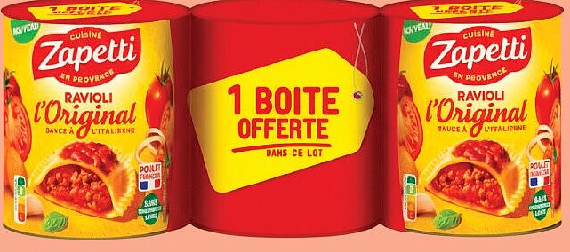 Ravioli poulet Zapetti, lot de 3