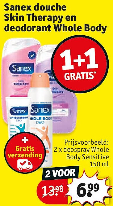 Sanex douche Skin Therapy en deodorant Whole Body