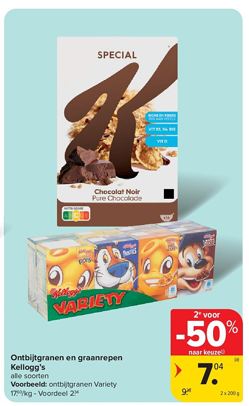 Ontbijtgranen en graanrepen Kellogg’s