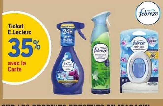 Produits de la gamme Febreze