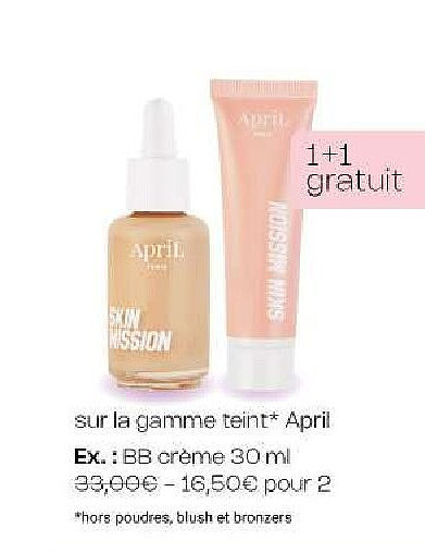 sur la gamme teint* April