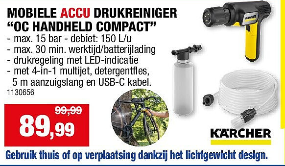 MOBIELE ACCU DRUKREINIGER “OC HANDHELD COMPACT”