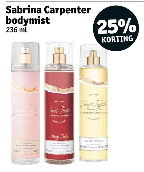 Sabrina Carpenter bodymist