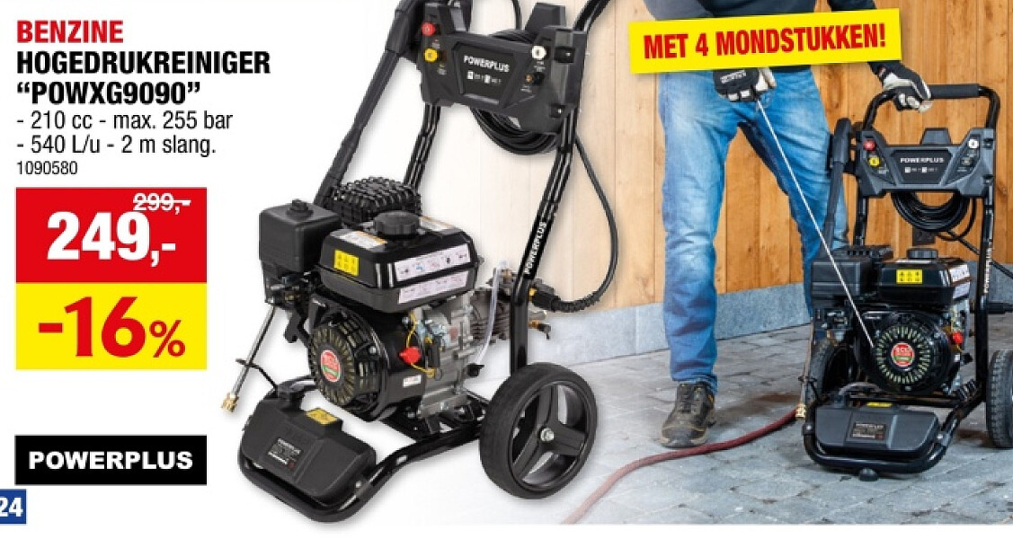 BENZINE HOGEDRUKREINIGER "POWXG9090"