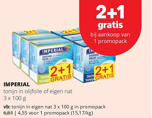 IMPERIAL tonijn in olijfolie of eigen nat