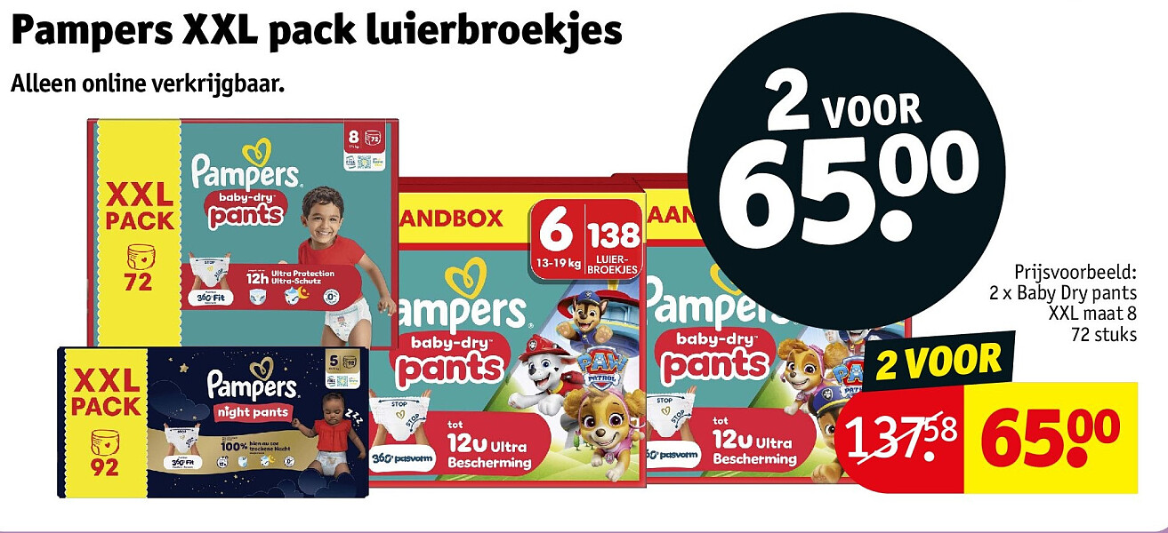 Pampers XXL pack luierbroekjes