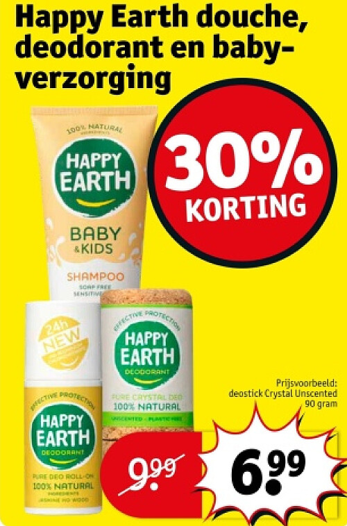 Happy Earth douche, deodorant en babyverzorging