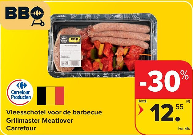 Vleesschotel voor de barbecue Grillmaster Meatlover Carrefour