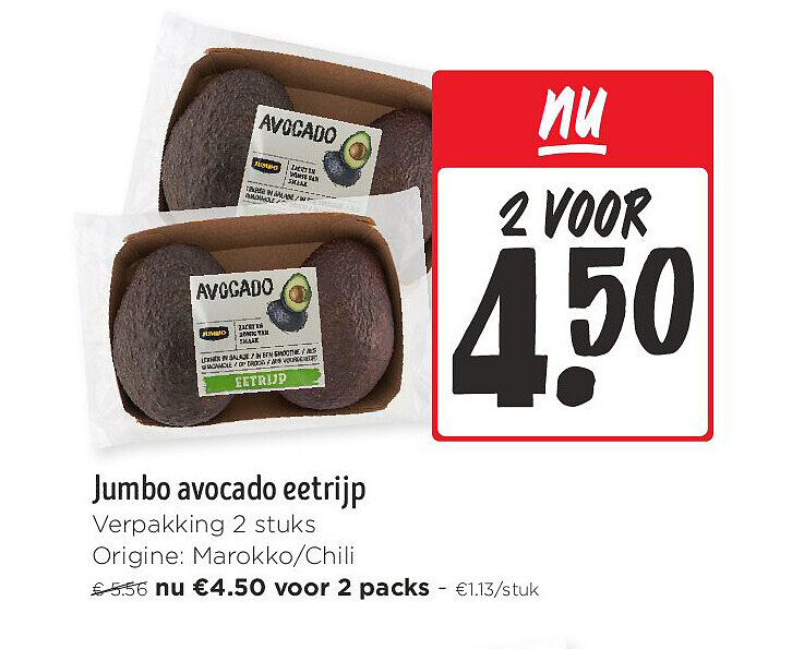 Jumbo avocado eetrijp