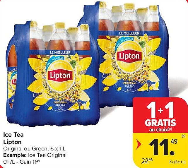 Ice Tea Lipton 2 x (6 x 1 L)