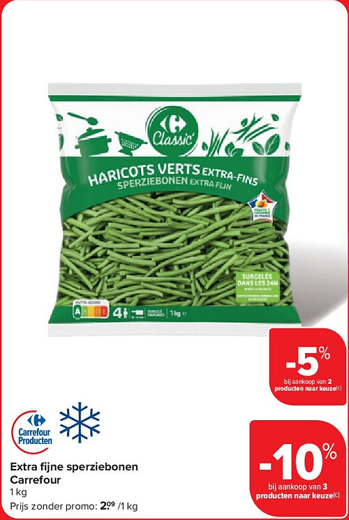 Extra fi jne sperziebonen Carrefour