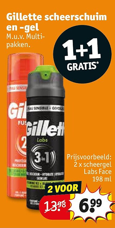Gillette scheerschuim en -gel