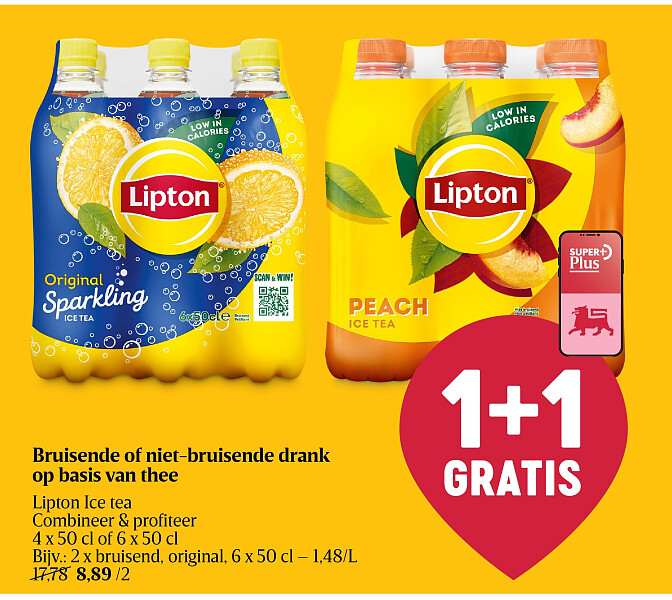 Boisson pétillante ou non pétillante à base de thé