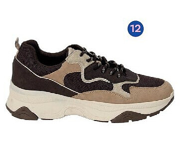Bruin-zandkleurige chunky sneaker