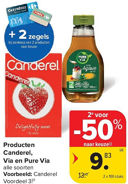 Producten Canderel, Via en Pure Via