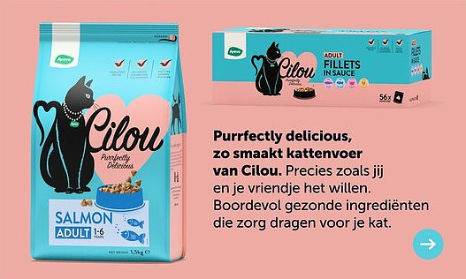 Purrfectly delicious, zo smaakt kattenvoer van Cilou.