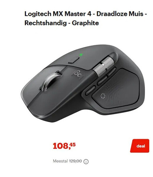 Logitech MX Master 4 - Draadloze Muis - Rechtshandig - Graphite