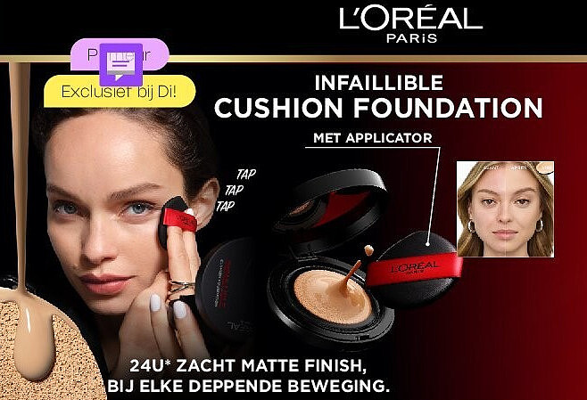L’Oréal Paris Infaillible Cushion Foundation met applicator