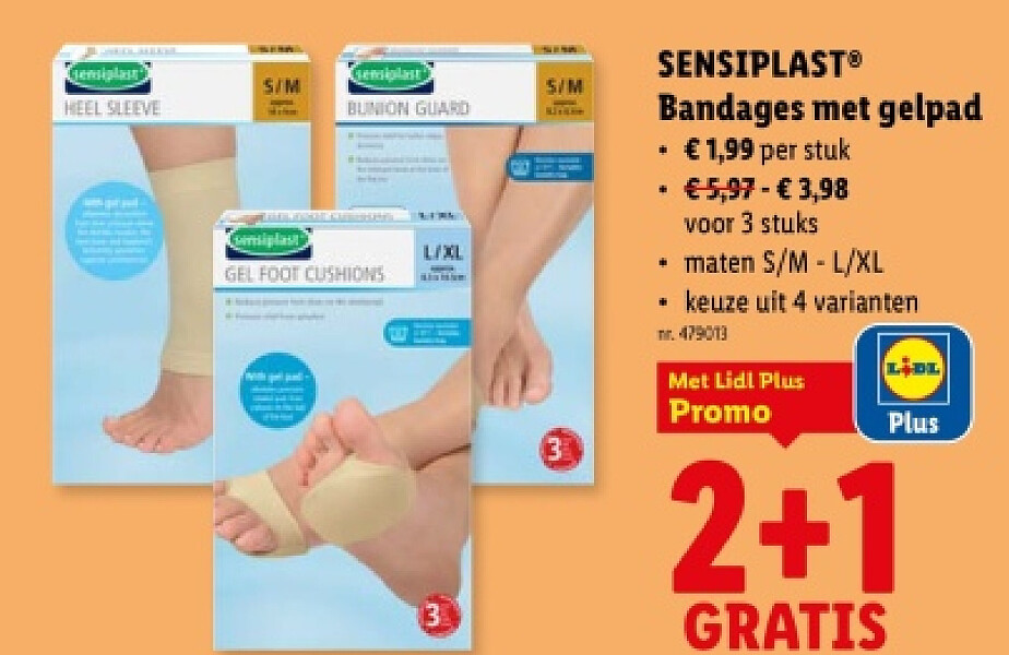 Bandages met gelpad