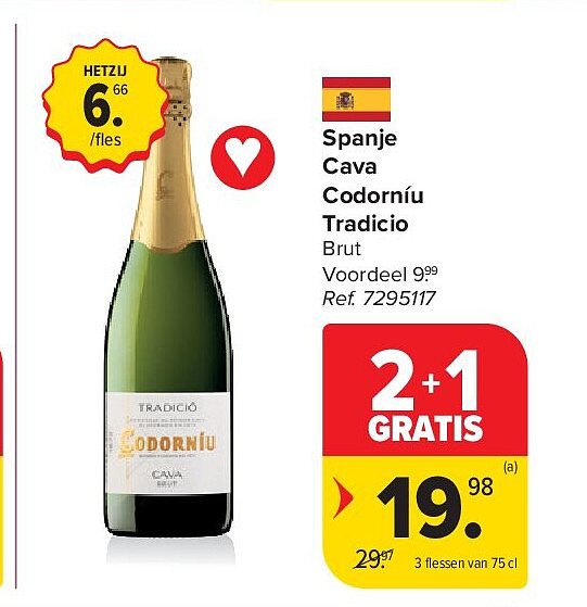 Spanje Cava Codorníu Tradicio