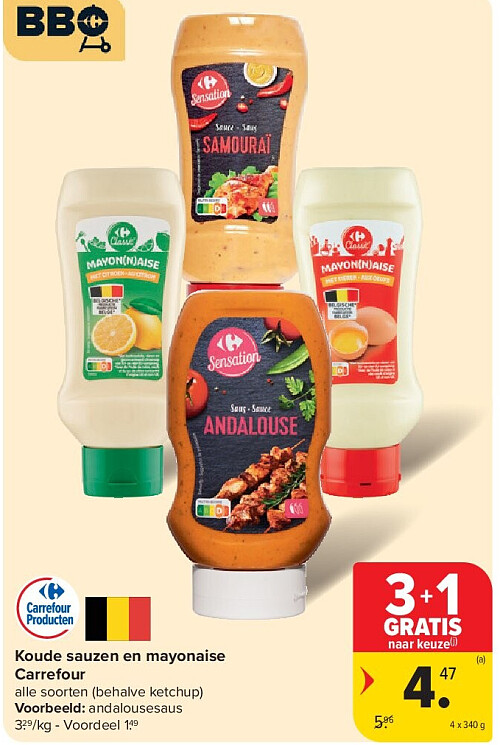 Koude sauzen en mayonaise Carrefour