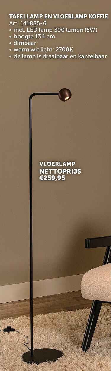 VLOERLAMP NETTOPRIJS